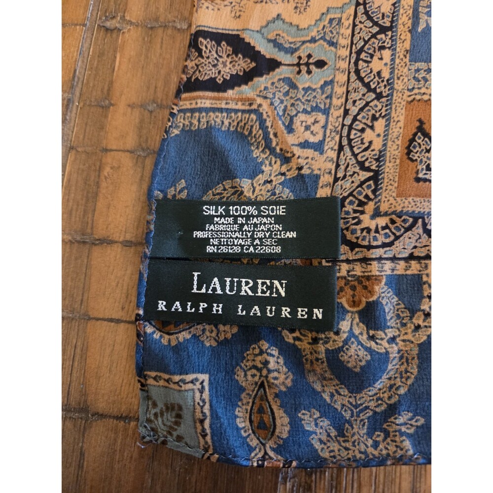 Vintage Ralph Lauren Silk Paisley Patchwork Style Scarf